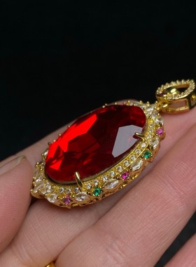 古玩旧藏黑檀木镶玉石收藏盒内珍藏宝石吊坠项链