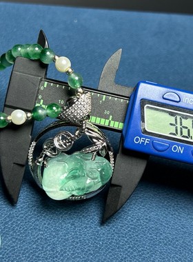 缅甸老坑冰种飘绿翡翠色貔貅男女款玉石项链吊坠挂件送礼佳品