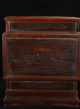 古玩收藏花梨木上下抽屉对开门柜子实木收纳柜客厅装饰影视道具