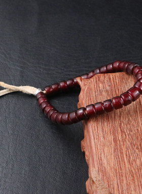 村田高诗枣红色琉璃珠手链男女潮