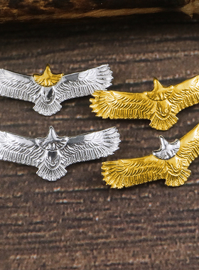 菊地健纯银金头迷你小鹰吊坠男女