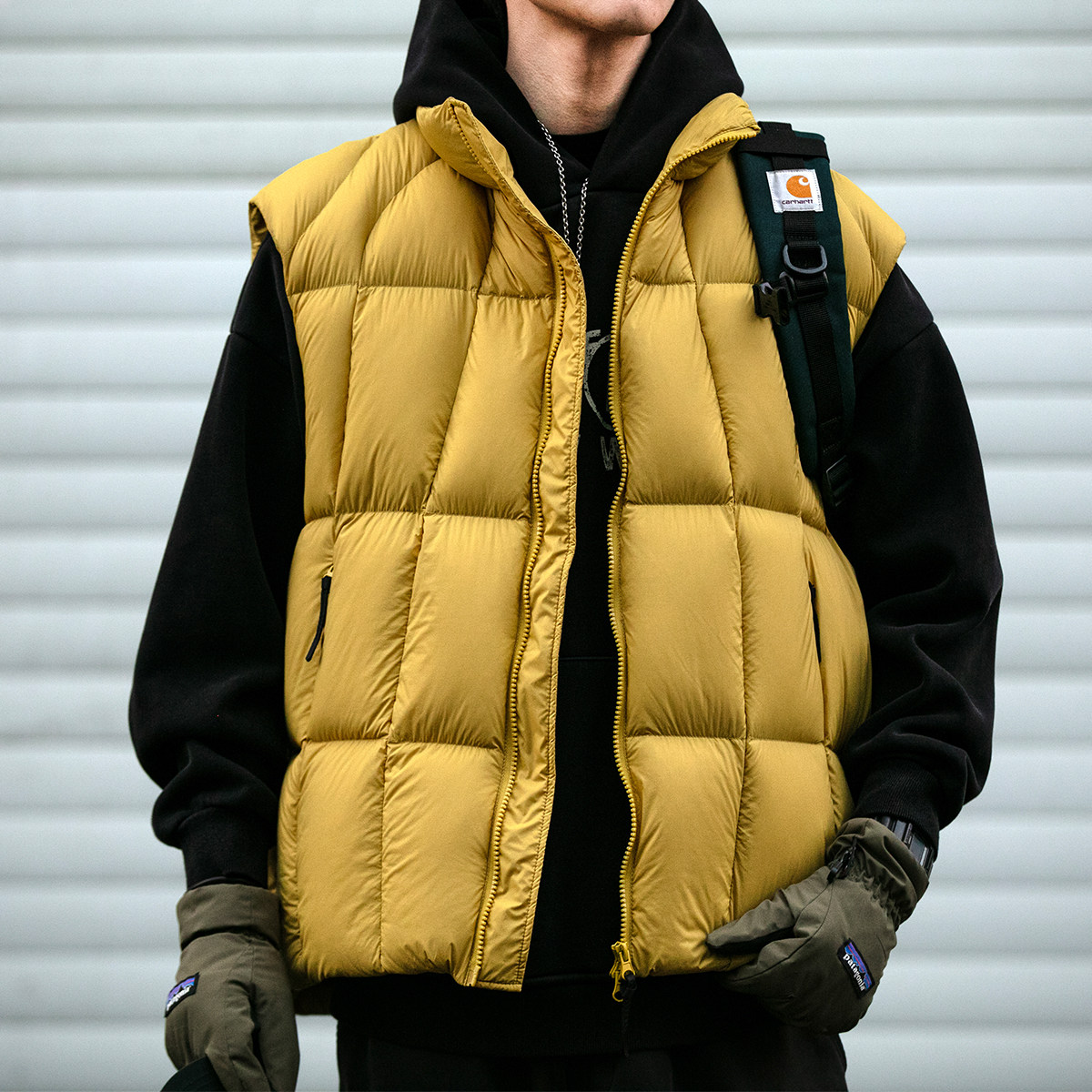 90白鸭绒方块立领羽绒马甲男冬季潮牌宽松情侣叠穿无袖加厚外套潮,淘宝优惠券,粉丝福利购,淘宝优惠卷