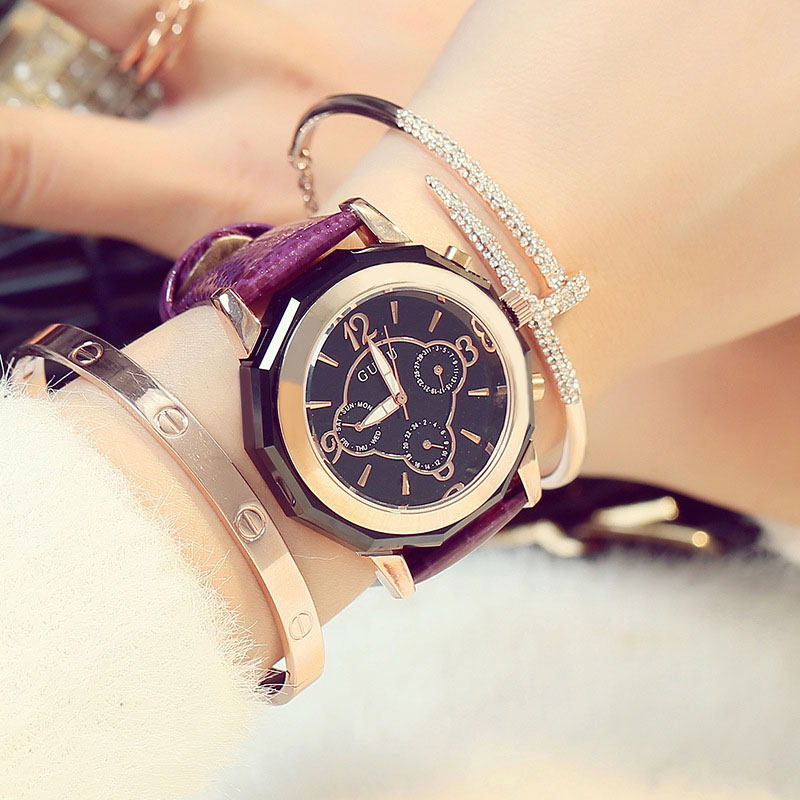 古欧guou女简约气质韩版潮流手表 古欧手表国产腕表