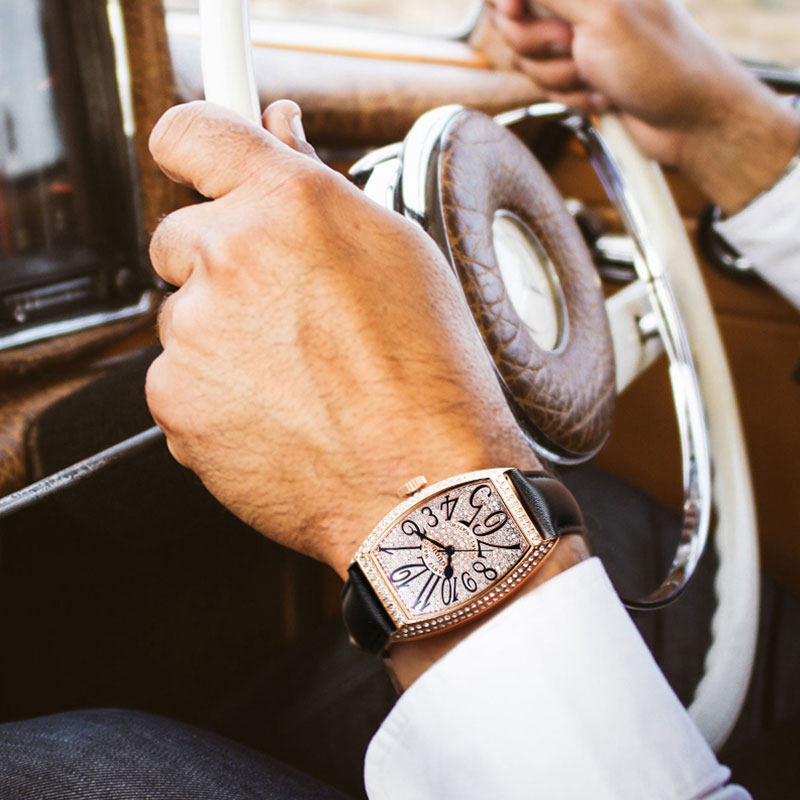 古欧中性满天星男士复古手表网红表 古欧手表国产腕表