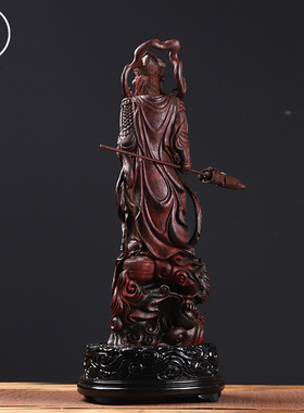 印度小叶紫檀财宝天王多闻摆件