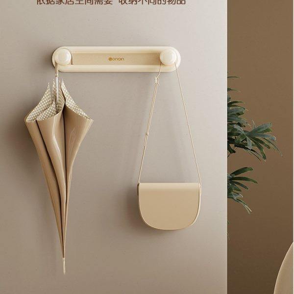 衣架收纳架免打孔壁挂式放晾衣架阳台家用收纳整理架多功能挂钩杆,淘宝优惠券,粉丝福利购,淘宝优惠卷