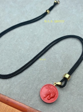 2026年马年朱砂马吊坠马到成功女士锁骨链儿童挂件本命年护身符