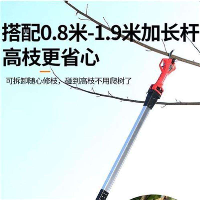 电动剪刀果树修枝剪高枝锯充电式高空修剪树枝锯伸缩加长杆园林链_虎窝淘