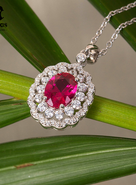 MALERAS培育红宝石S925银项链