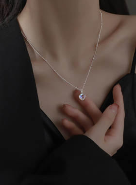 轻奢小众吊坠高级设计感锁骨链