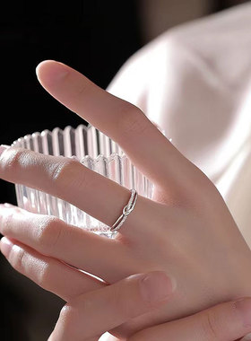 轻奢高级感绳结打结戒指