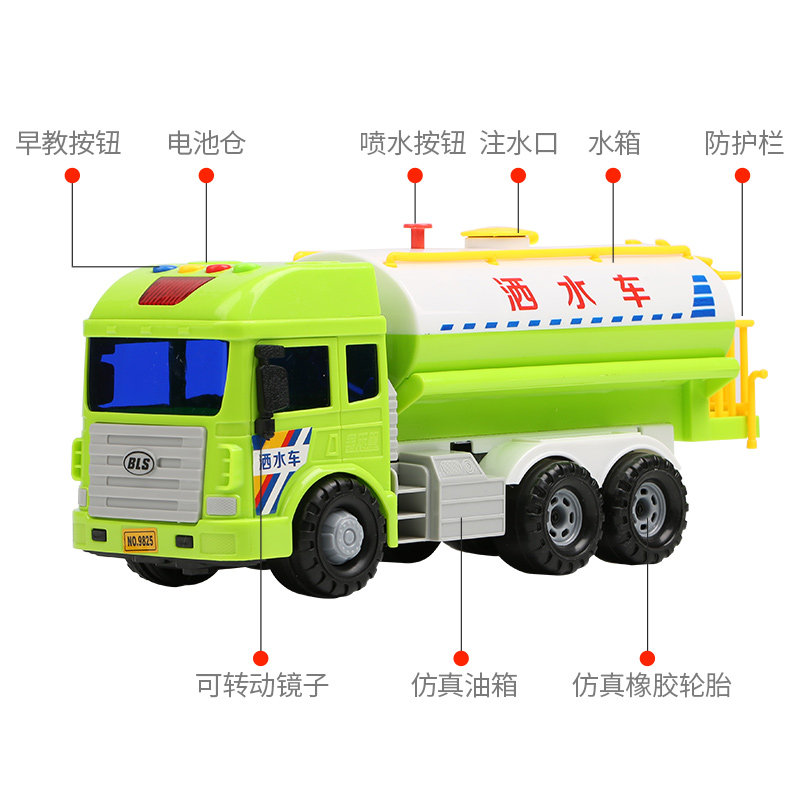惯性玩具汽车洒会喷水清洁工程车 勤创母婴惯性/回力/滑行玩具