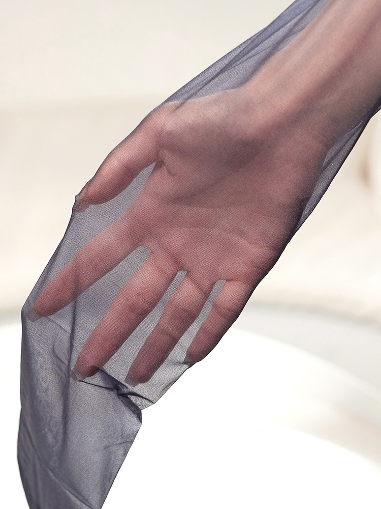 小个子黑丝0d超薄高透薄款防勾丝波点145春秋夏季短款150丝袜女 - 图0