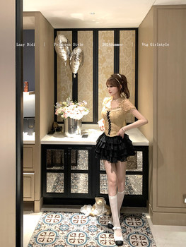 Lazy Didi Yuanying Talent Jacquard Embossed Cake Skirt Skirt Style Ballet High Waist Tutu Skirt A-Line Skirt