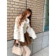 Lazy Didi ຍິງ silhouette versatile artifact high-gram heavy woolen umbrella skirt A-line high waist large skirt pleated skirt
