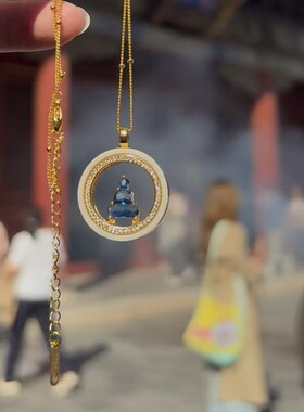 新中式法物流通处无相佛项链新奇独特设计中国风高级感精致锁骨链