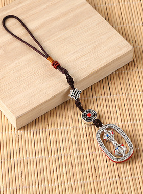 精美藏银复古民族风法器吊坠六字真言转金轮金刚杵时尚男女挂坠