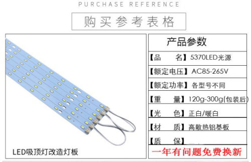 LED灯条310mm高亮灯板410mm客厅灯520mmled灯条长条灯管贴片光源 - 图0