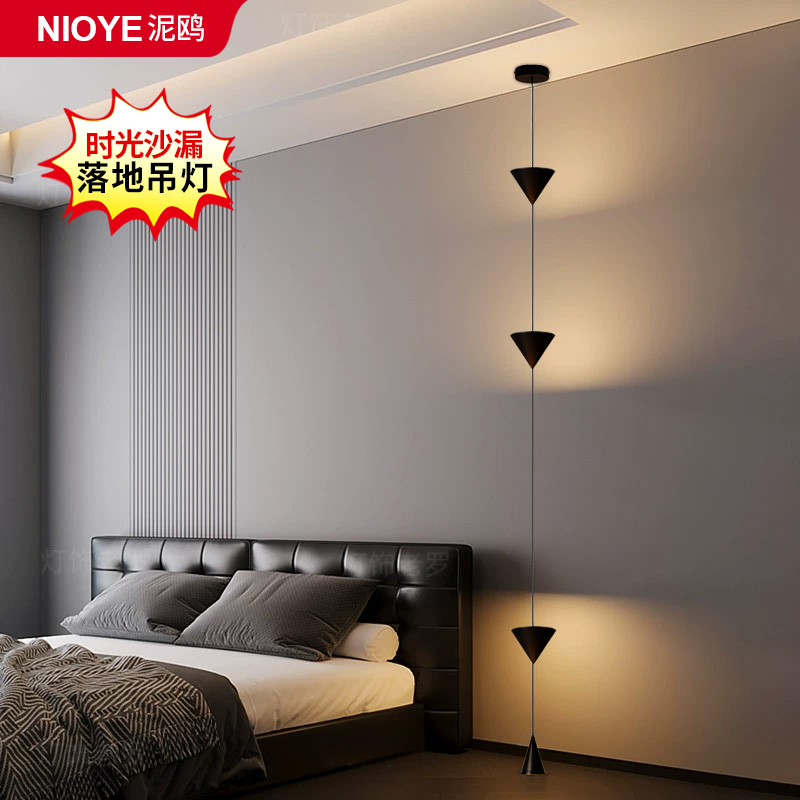 客厅时光沙漏落地吊灯电视背景墙沙发墙角氛围创意卧室床头吊线灯 - 图2