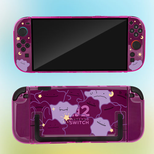 NS2百变怪任天堂switch保护壳半透闪粉switch2保护套2代PC硬壳 - 图2