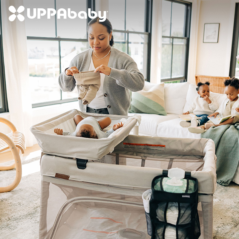 UPPAbaby Remi 婴儿床折叠多功能拼接床便携可移动新生儿床尿布台 - 图2