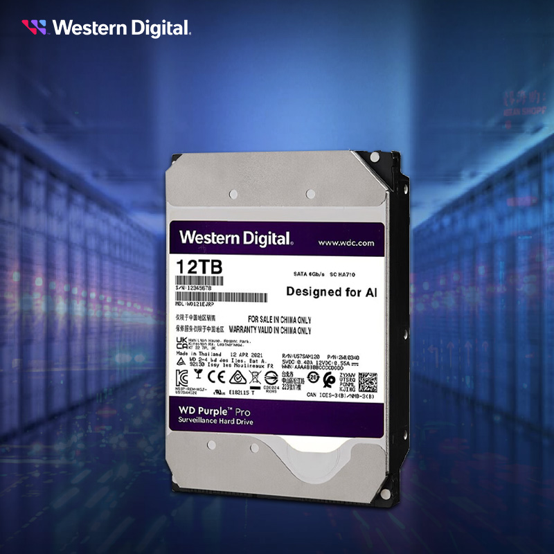 WD/西部数据 WD121EJRP 紫盘 PRO 12TB SATA6Gb/s 256M 监控硬盘 - 图2