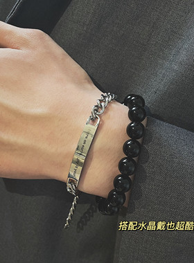 男女银情侣手链情人节