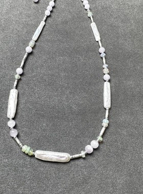 法式原创设计巴洛克珍珠锁骨链