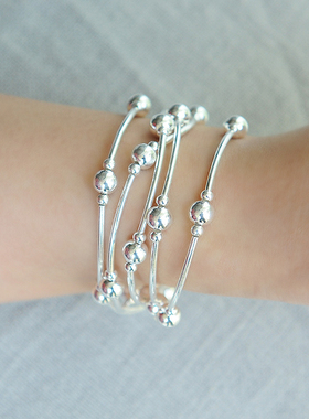 925纯银手链女款简约多圈学生