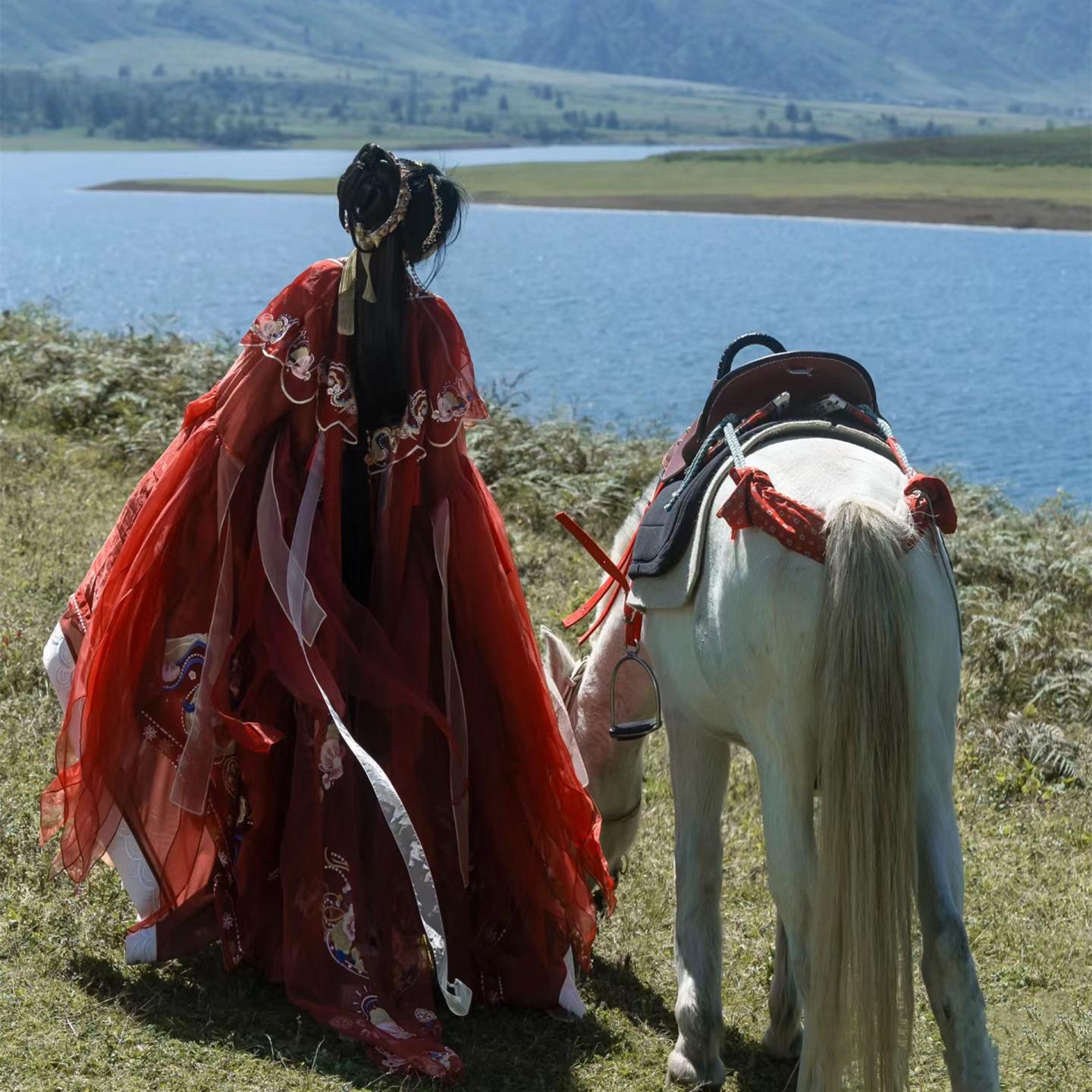 汉服女玉锦堂龙女唐制齐胸裙重工刺绣大袖诃子裙春秋高档超仙套装 - 图2