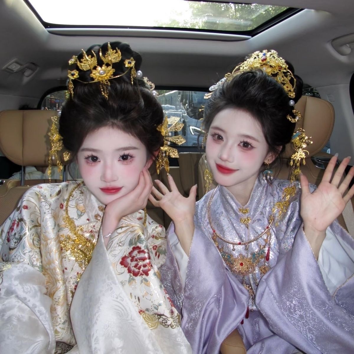 原创汉服女【白金-凤求凰】明制大明贵女重工全妆花织金立领长袍,淘宝优惠券,粉丝福利购,淘宝优惠卷