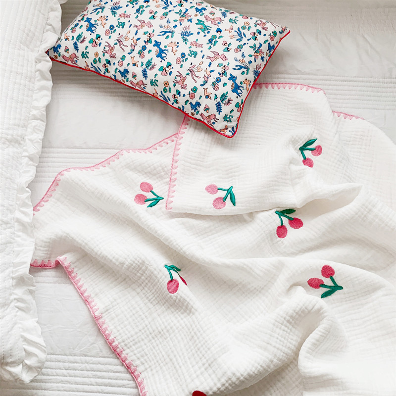 日系六层纱A类纯棉有机r纱布毯软绵绵儿童浴巾毛巾被夏季空调毯子