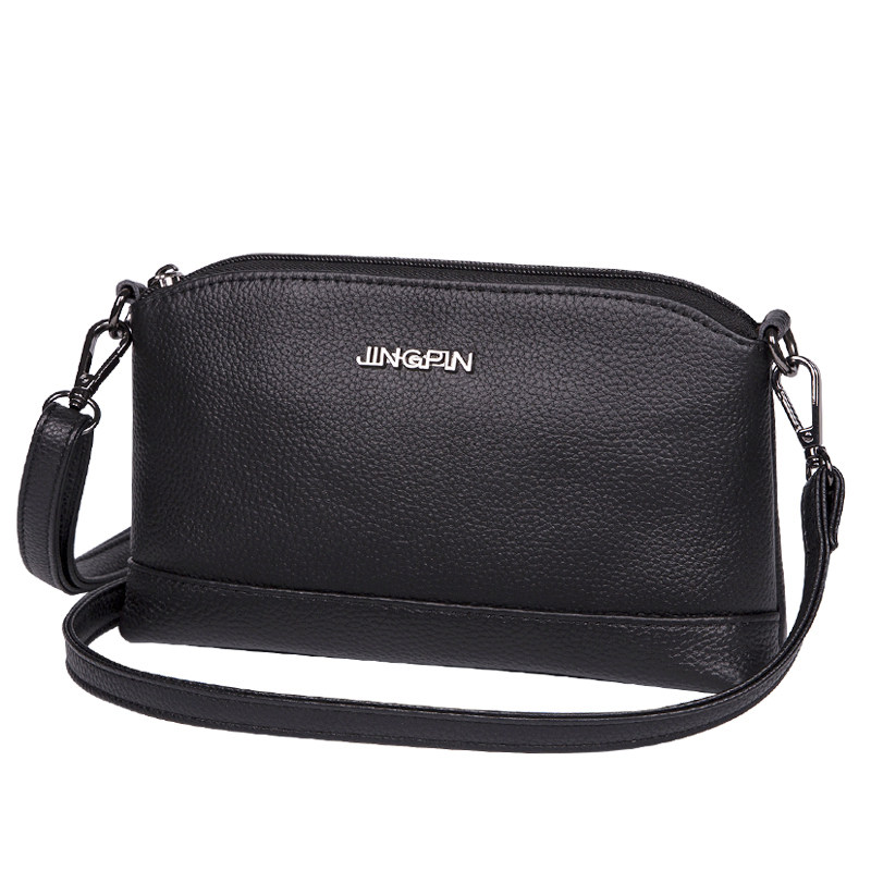 女2020新款百搭头层牛皮纯色斜挎包 姿狄女士包袋