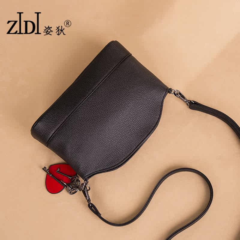 姿狄真皮2020新款简约百搭女斜挎包 姿狄女士包袋