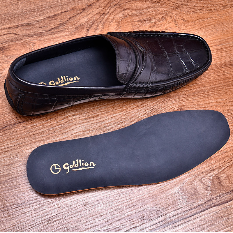 金利来男鞋2025春季新款专柜正品鞋真皮套脚商务休闲皮鞋男豆豆鞋,淘宝优惠券,粉丝福利购,淘宝优惠卷