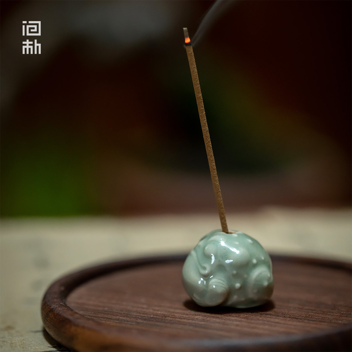 问朴 非遗青瓷貔貅线香香插盘香座底座不落灰高级感陶瓷可爱创意,淘宝优惠券,粉丝福利购,淘宝优惠卷