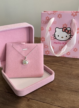 Kitty猫纯银项链甜美吊坠 送闺蜜/女友/学生 儿童生日高级感礼物