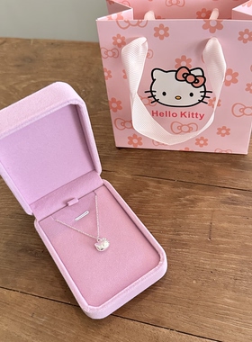 925银HelloKitty吊坠项链女甜美可爱少女心儿童大人送人生日礼物