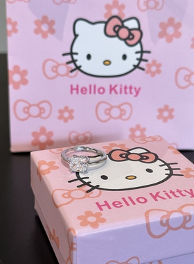 2026新款Kitty猫S925纯银戒指女小众精致百搭送女友闺蜜生日礼物