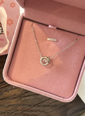 送女友闺蜜生日礼物HelloKitty纯银项链女日韩轻奢小众设计锁骨链