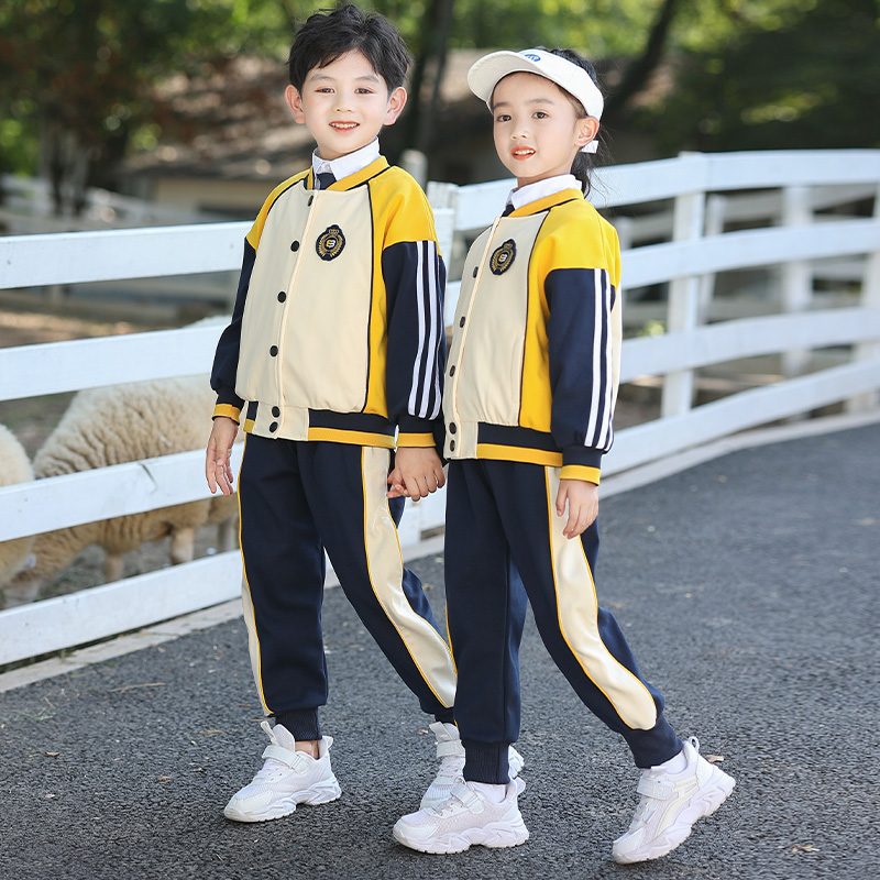 幼儿园园服春秋装一年级班服老师儿童小学生校服加绒加厚运动套装