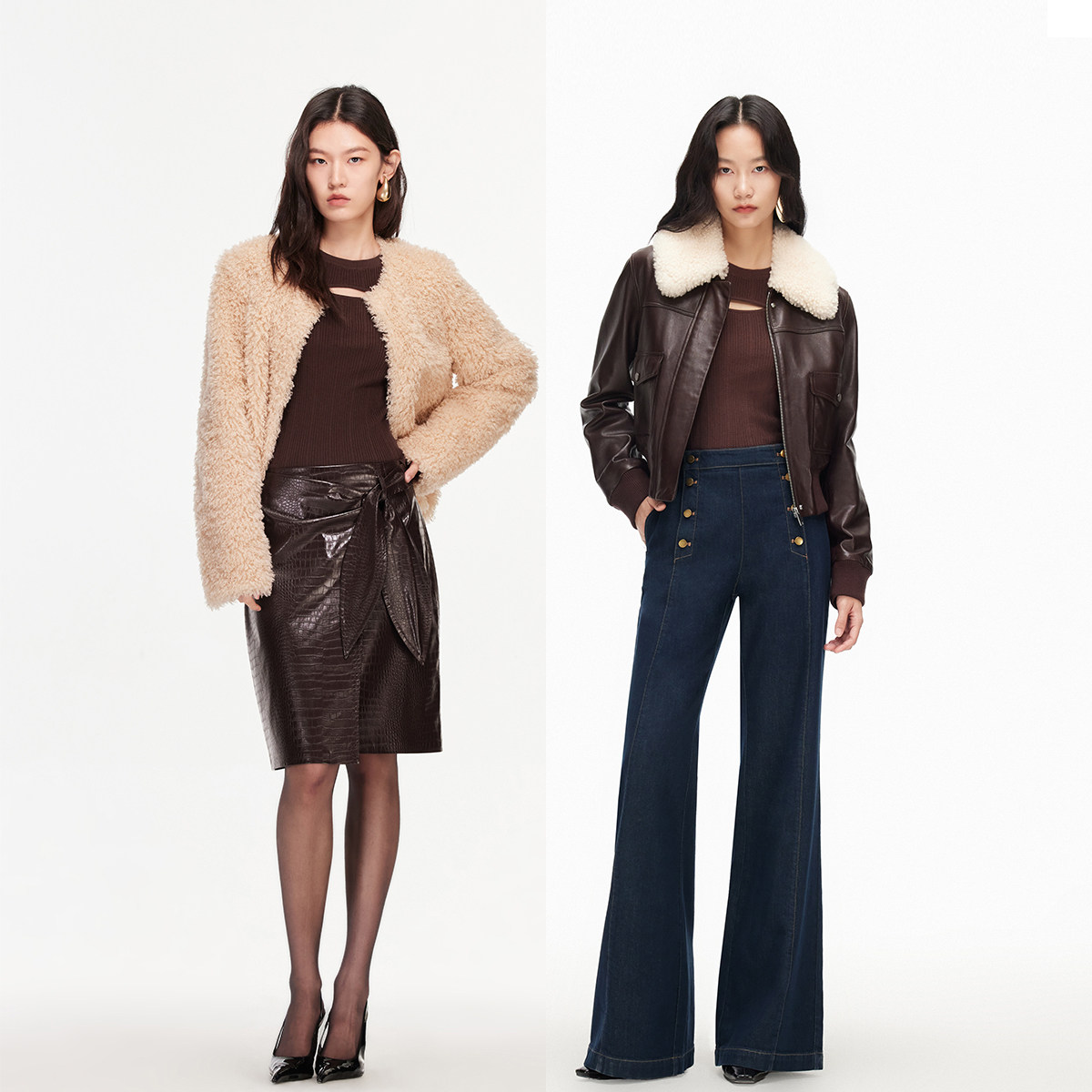 Vero Moda针织衫女2026春季新款含莱赛尔喇叭袖修身上衣优雅时髦,淘宝优惠券,粉丝福利购,淘宝优惠卷