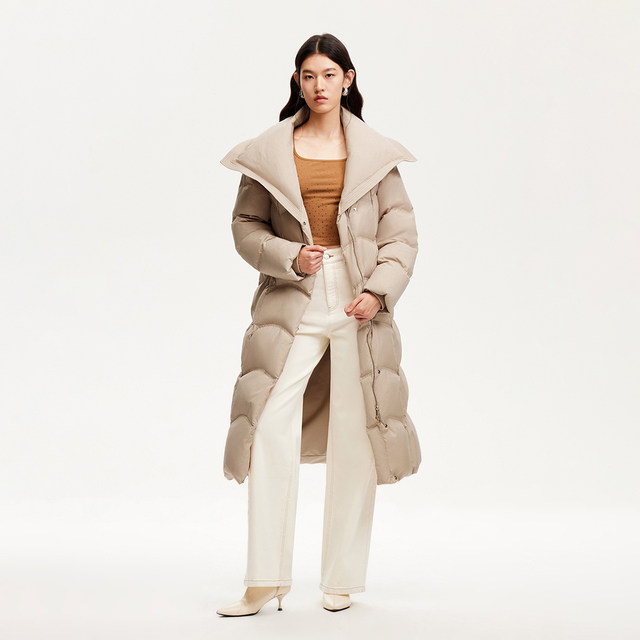 Women's VeroModa waist-cinching down jacket