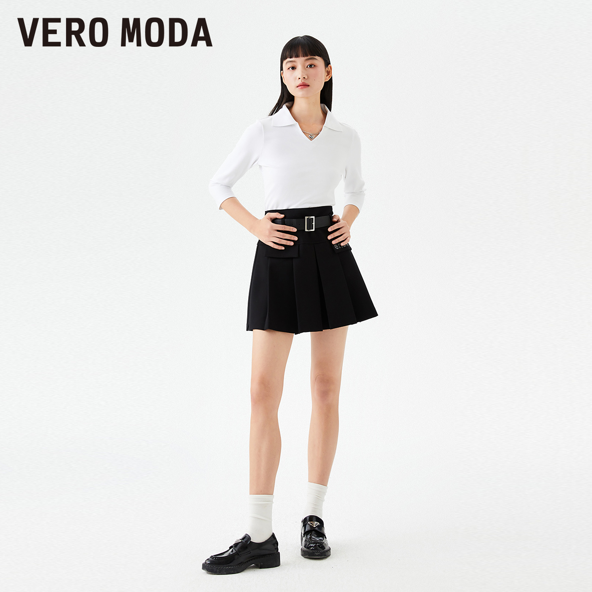 t区绫致Vero ModaT恤女春夏圆领H短袖简约气质时尚潮流