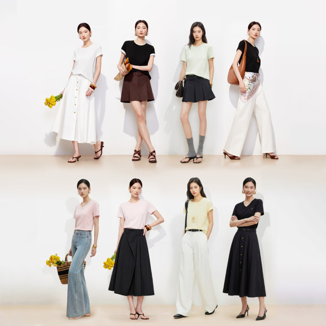 Vero Moda ເສື້ອທີເຊີດແມ່ຍິງ 26 ລະດູຮ້ອນທີ່ມີຄົນອັບເດດ: ແຂນສັ້ນແບບພື້ນຖານ