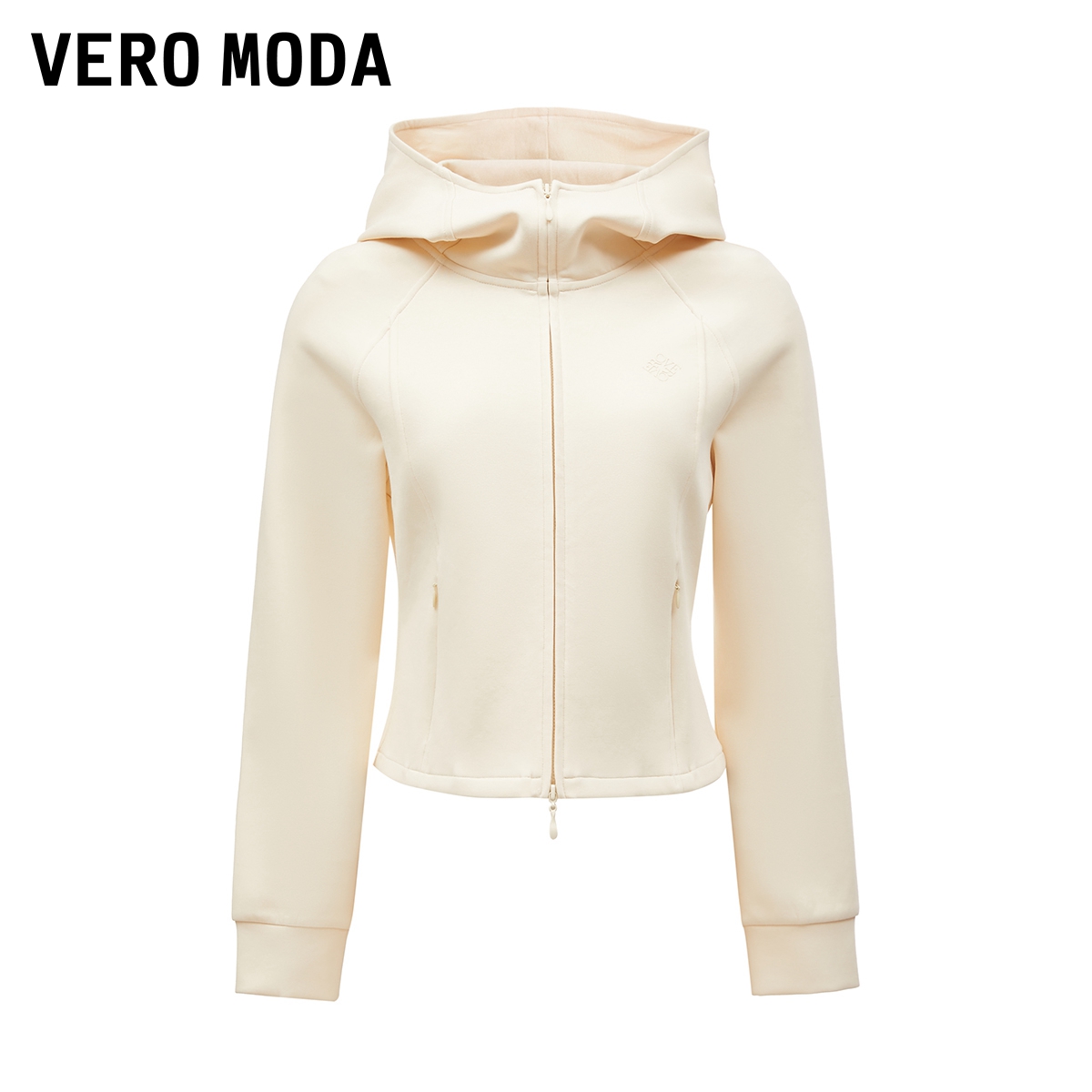 【爆款】Vero Moda黑色卫衣2023秋新款显瘦连帽拉链长袖外套套装-图3