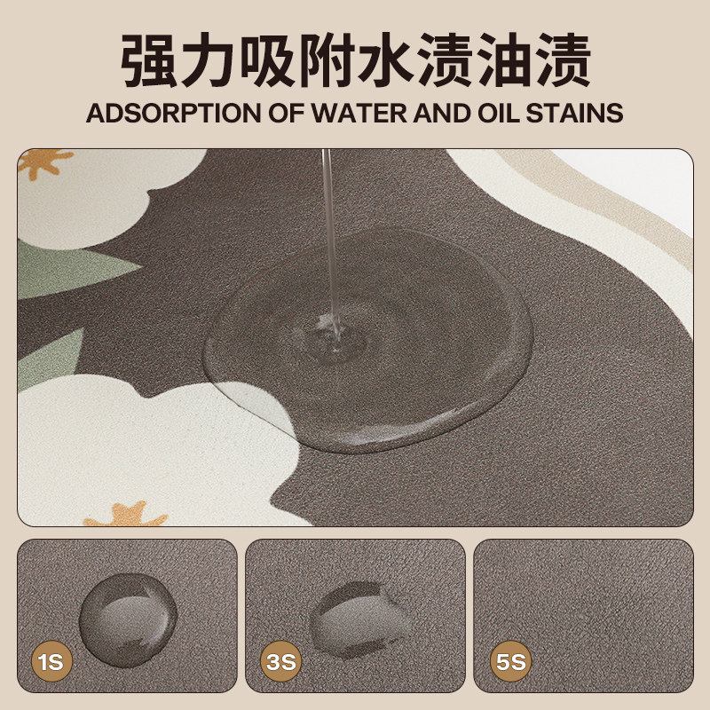 家用长条新年厨房地垫防滑防油可擦免洗皮革防水橡胶底地毯脚垫,淘宝优惠券,粉丝福利购,淘宝优惠卷