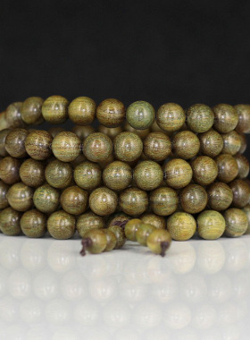 阿根廷绿檀沉水老料原木檀香木108念珠文玩礼品手链装饰厂家批发