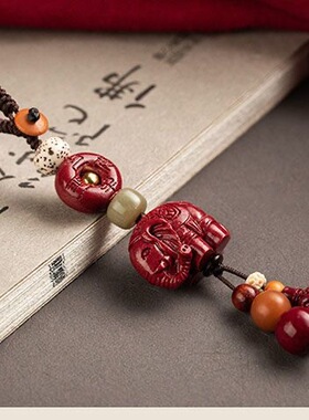 紫金砂朱砂小象钥匙扣帝王砂红砂大象钥匙扣低含量朱砂批发包包挂