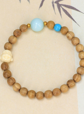 乐款系列DIY奶香木手串手链装饰文玩厂家批发 男女民族风念珠首饰